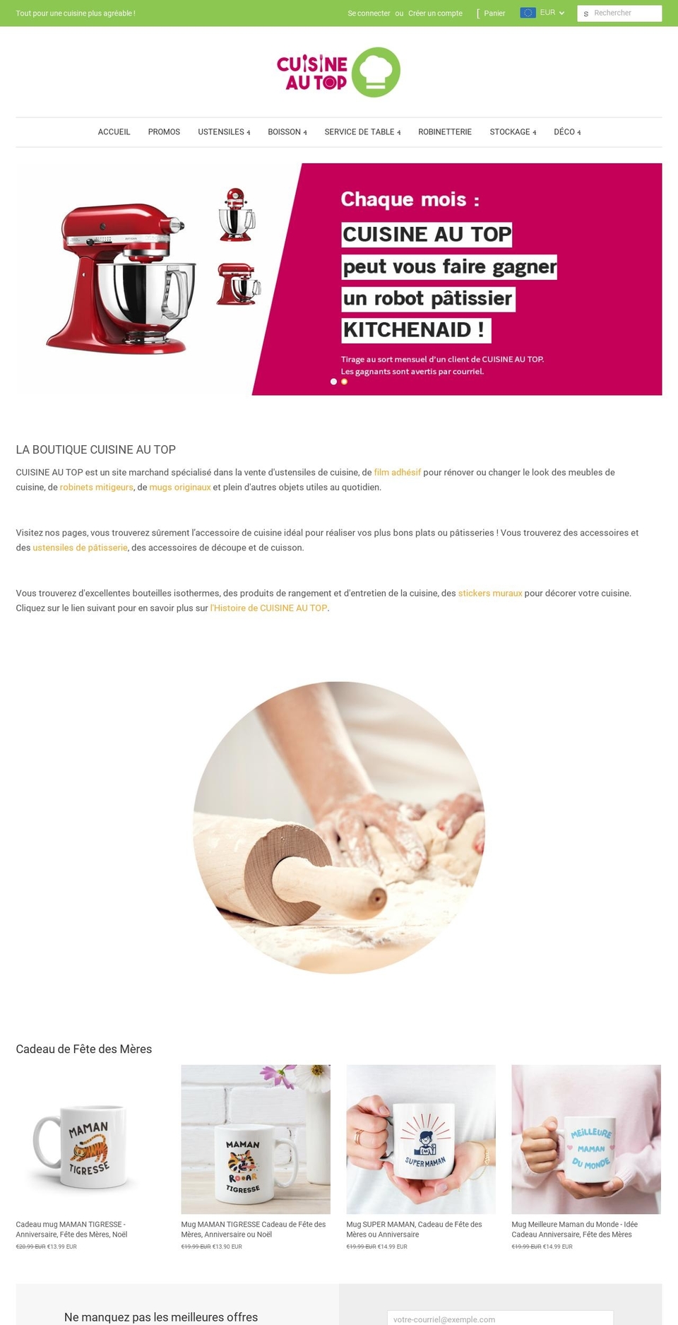 cuisineautop.com — Shopify storefront screenshot