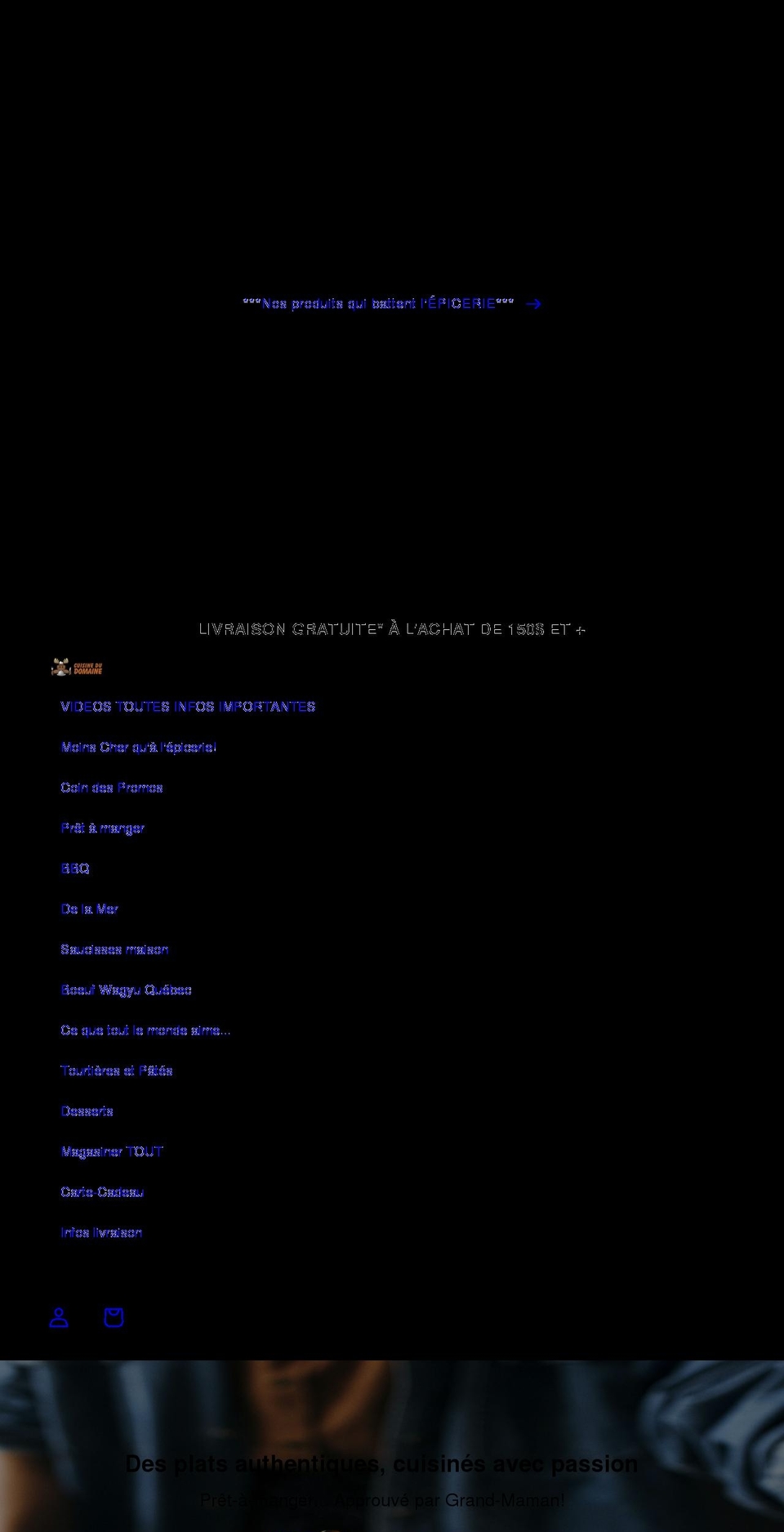 cuisinedudomaine.com shopify website screenshot