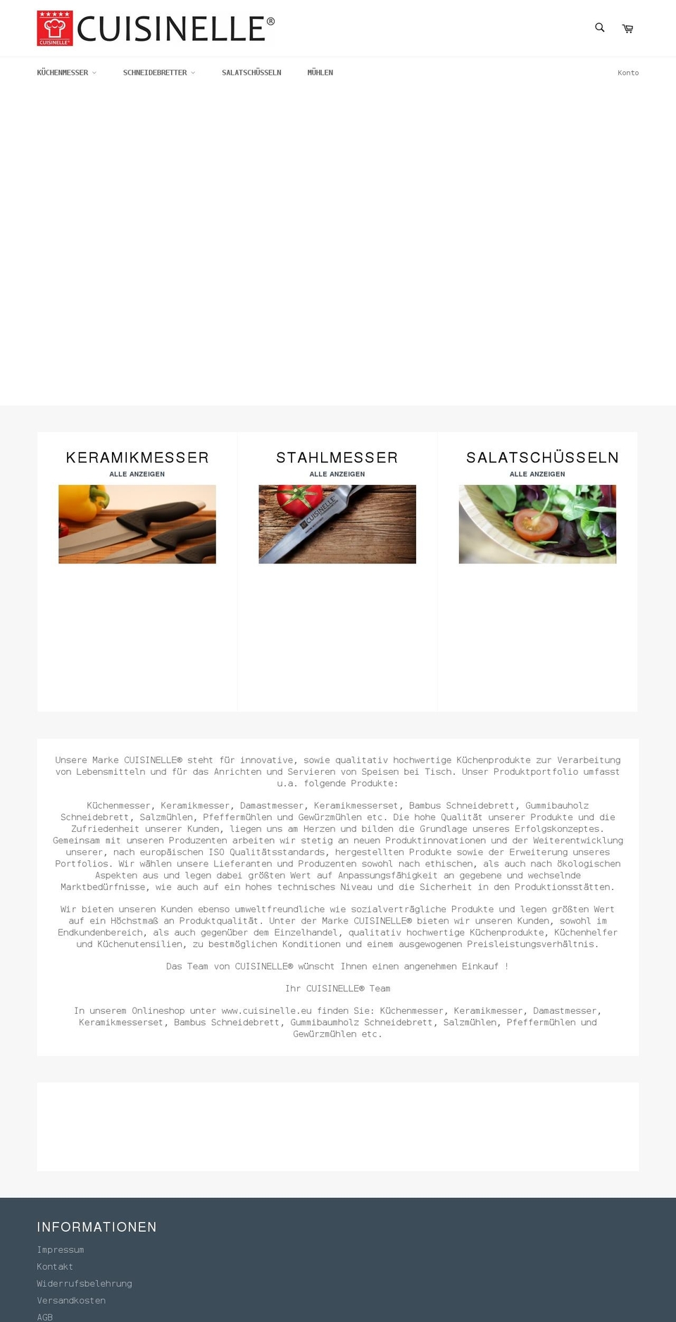 cuisinelle.eu shopify website screenshot