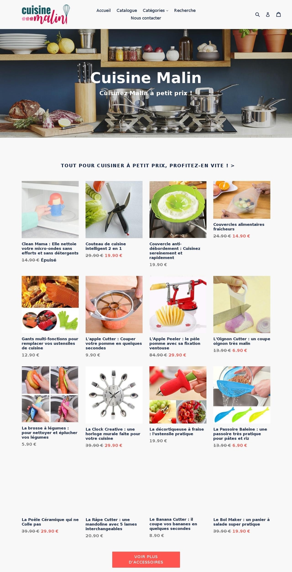 cuisinemalin.com shopify website screenshot