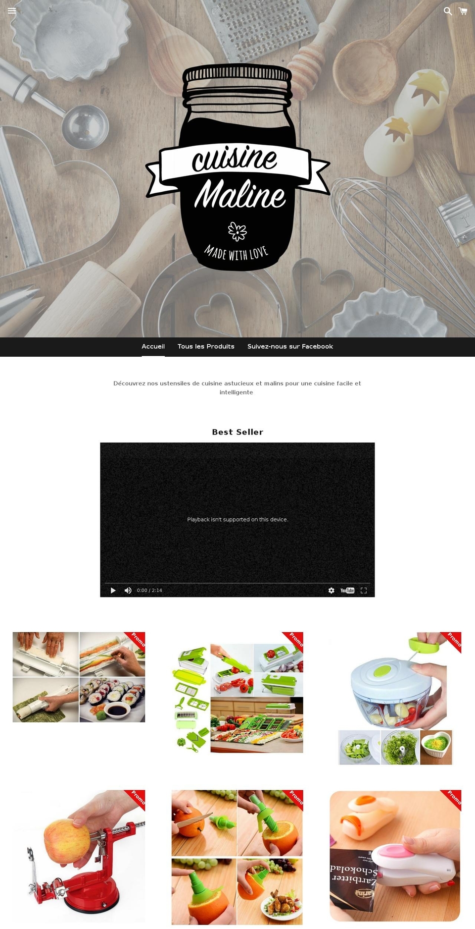 cuisinemaline.com shopify website screenshot