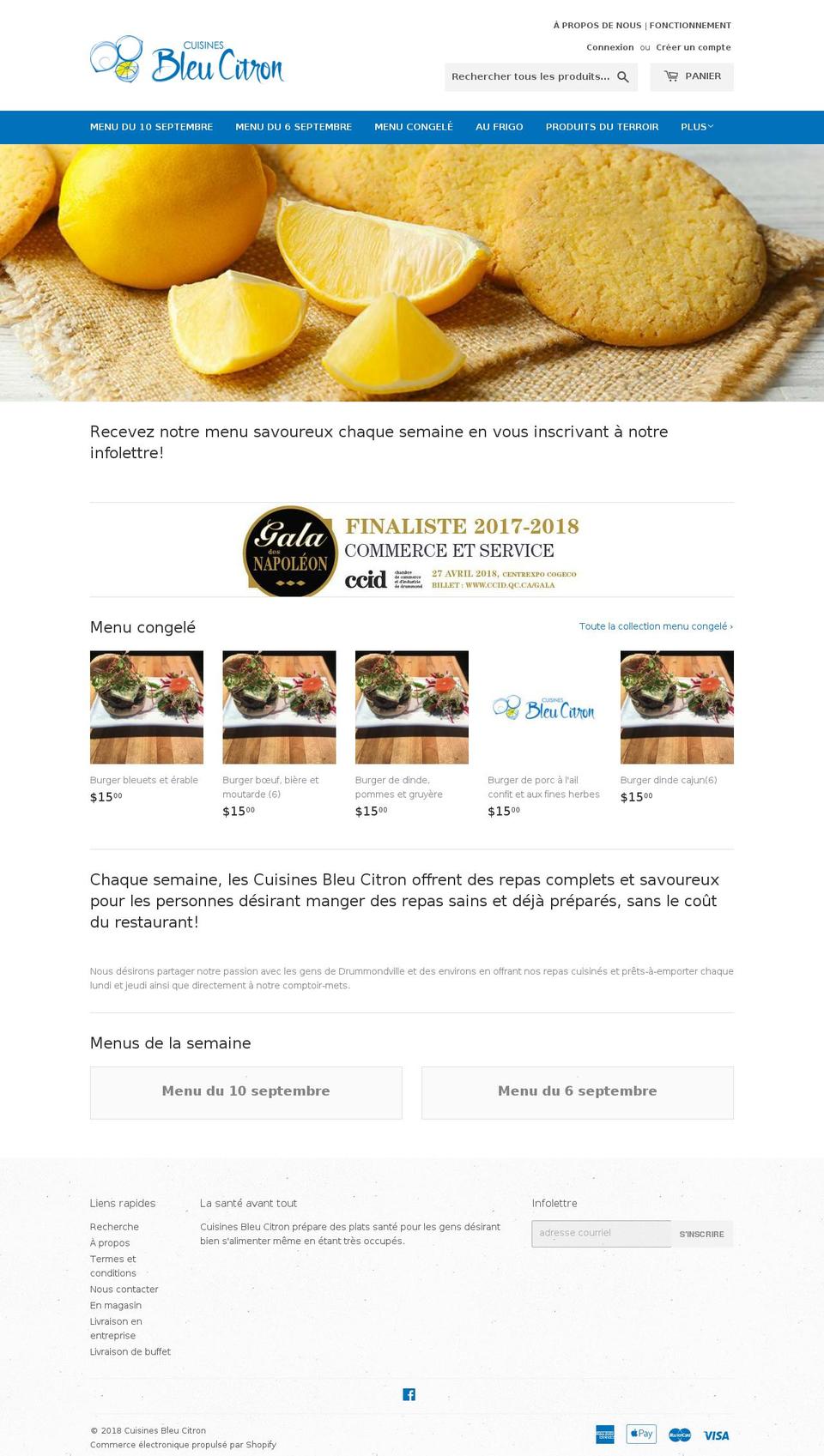 cuisinesbleucitron.com — Shopify storefront screenshot