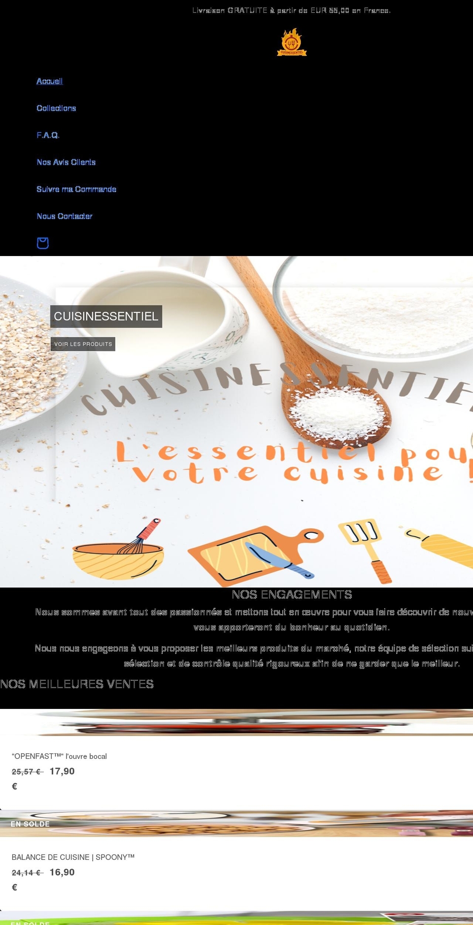 Enfin libre v Shopify theme site example cuisinessentiel.com