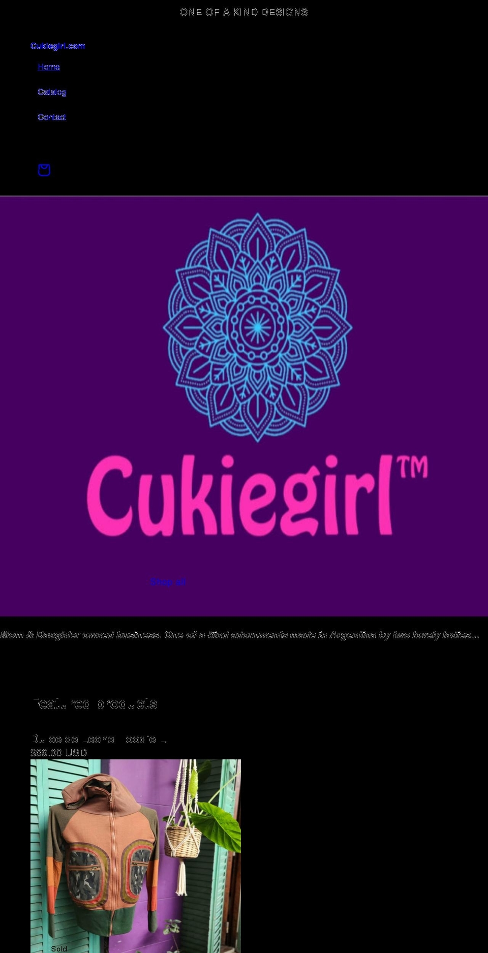 cukiegirl.com shopify website screenshot