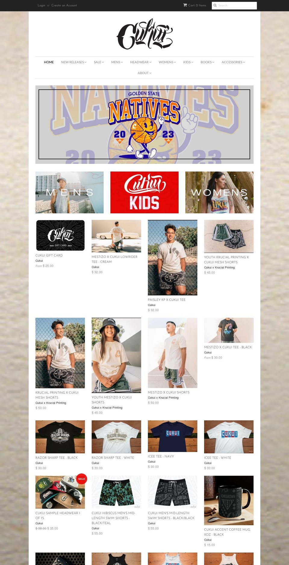 cukui.myshopify.com — Shopify storefront screenshot