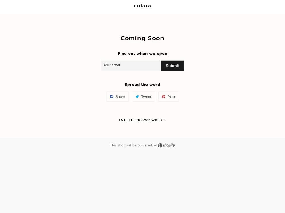 culara.com — Shopify storefront screenshot