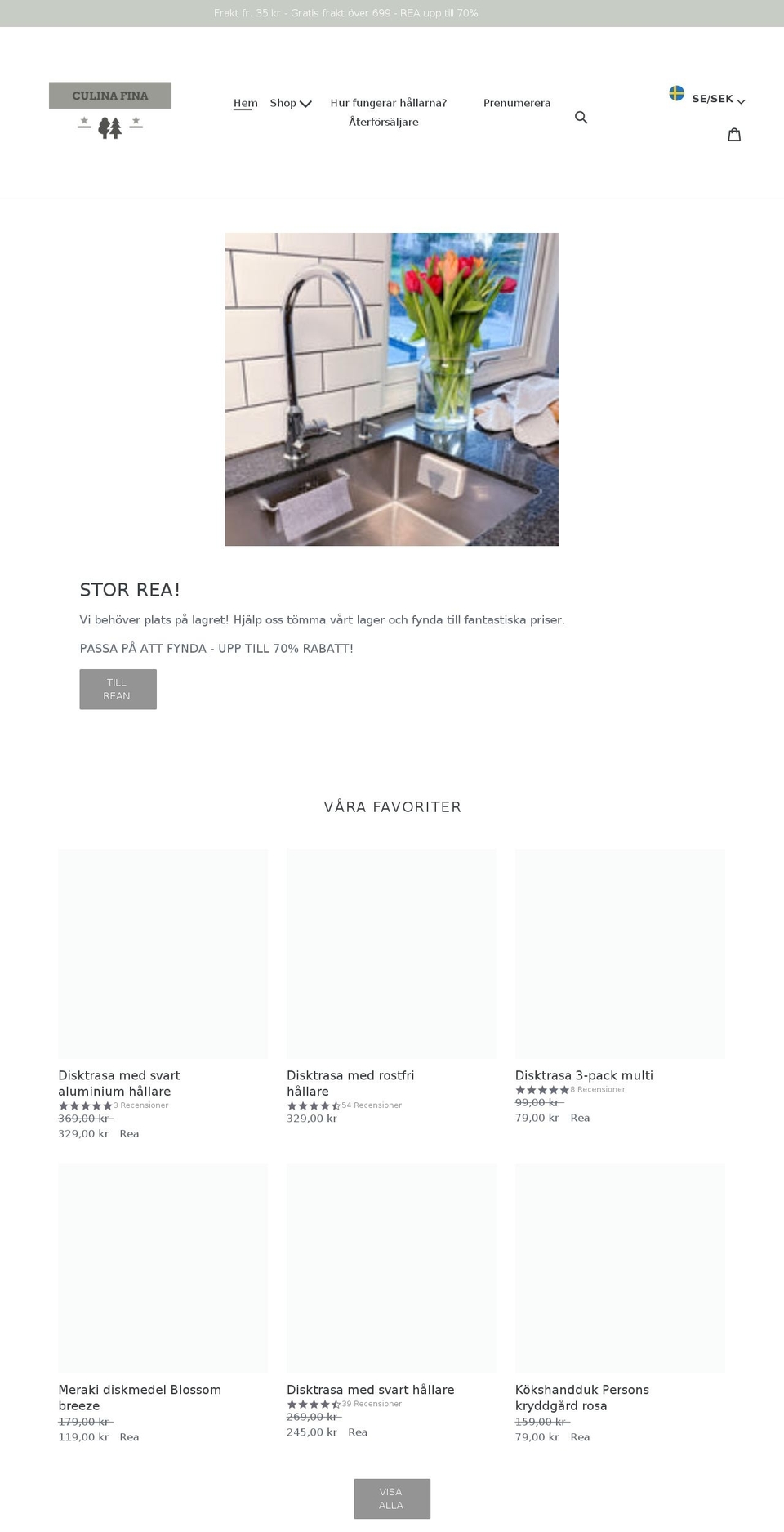 culinafina.se shopify website screenshot