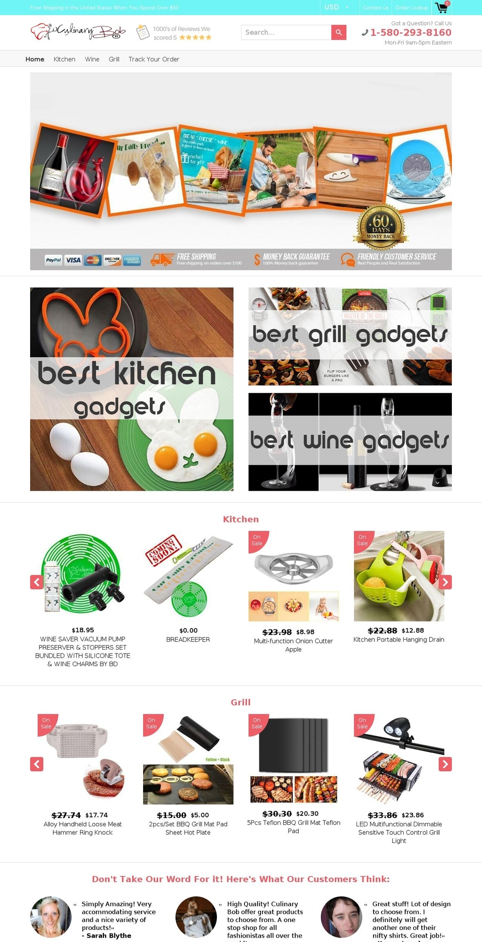 culinarybob.com — Shopify storefront screenshot