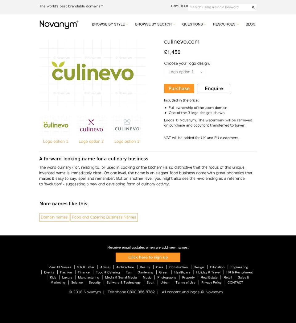 culinevo.com — Shopify storefront screenshot