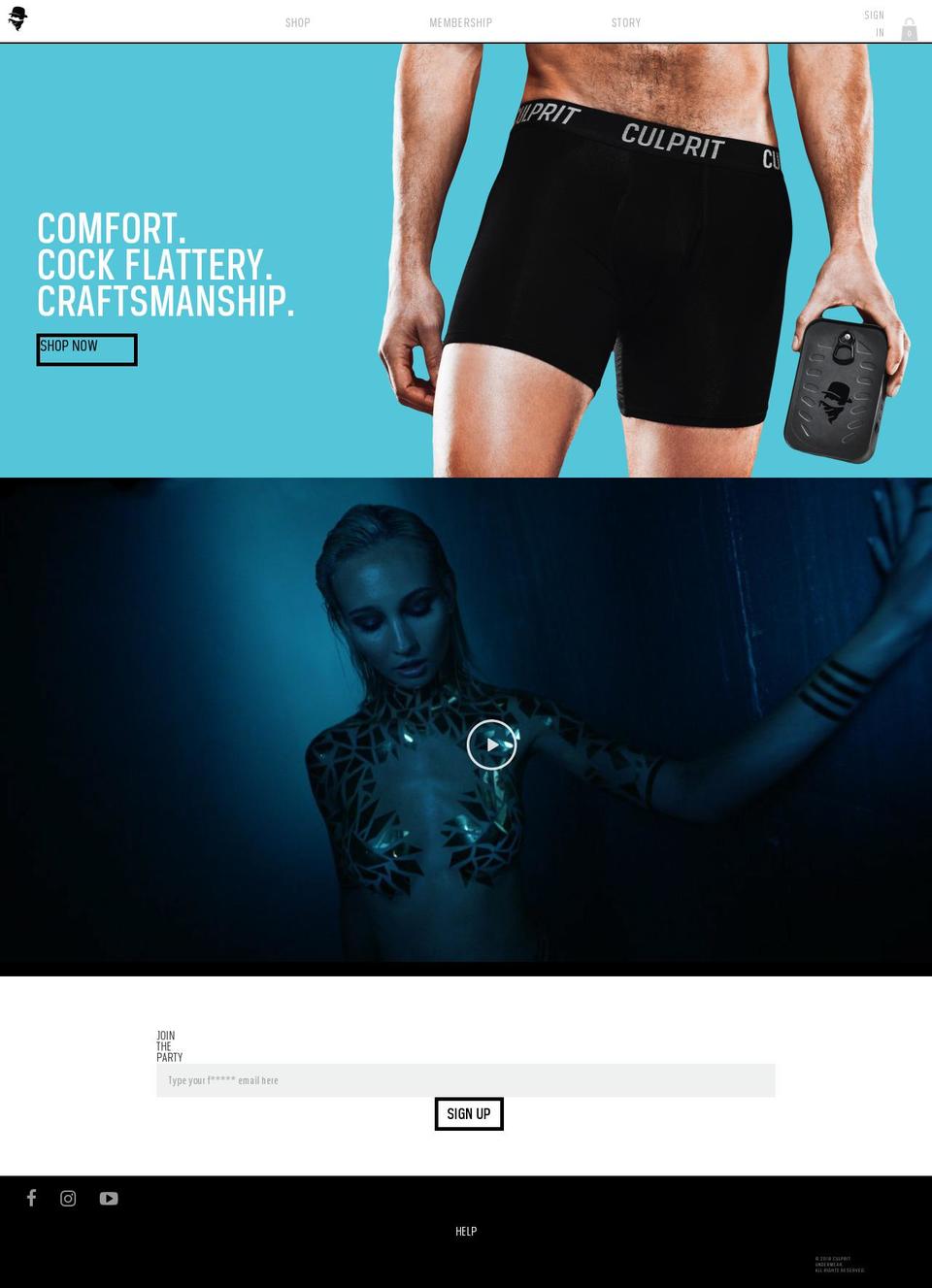 culpritunderwear.com — Shopify storefront screenshot