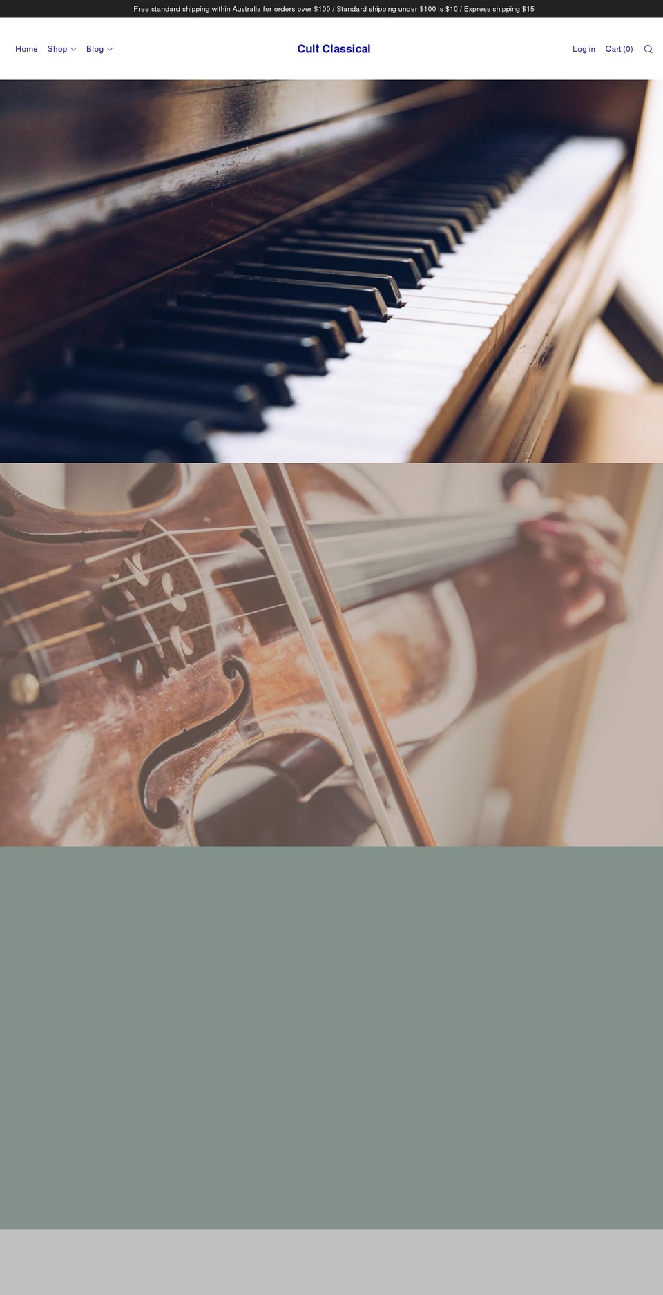 cultclassical.com.au shopify website screenshot