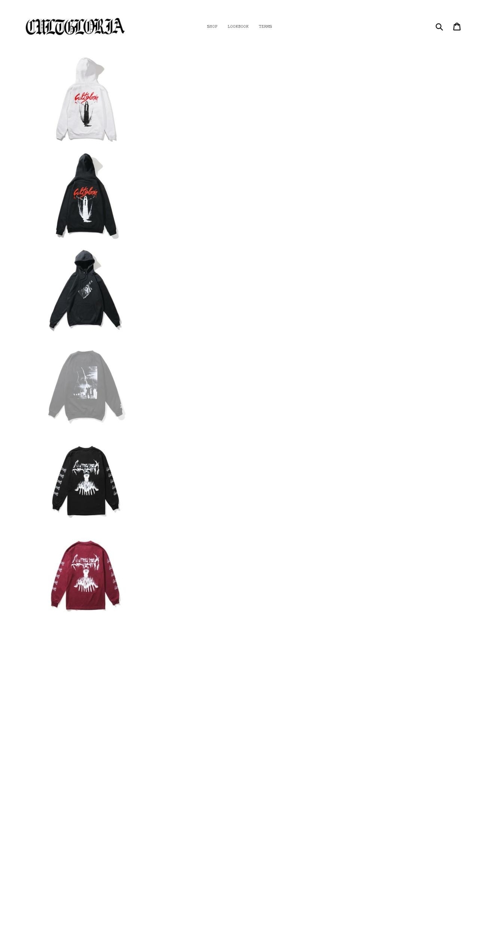 cultgloria.com shopify website screenshot