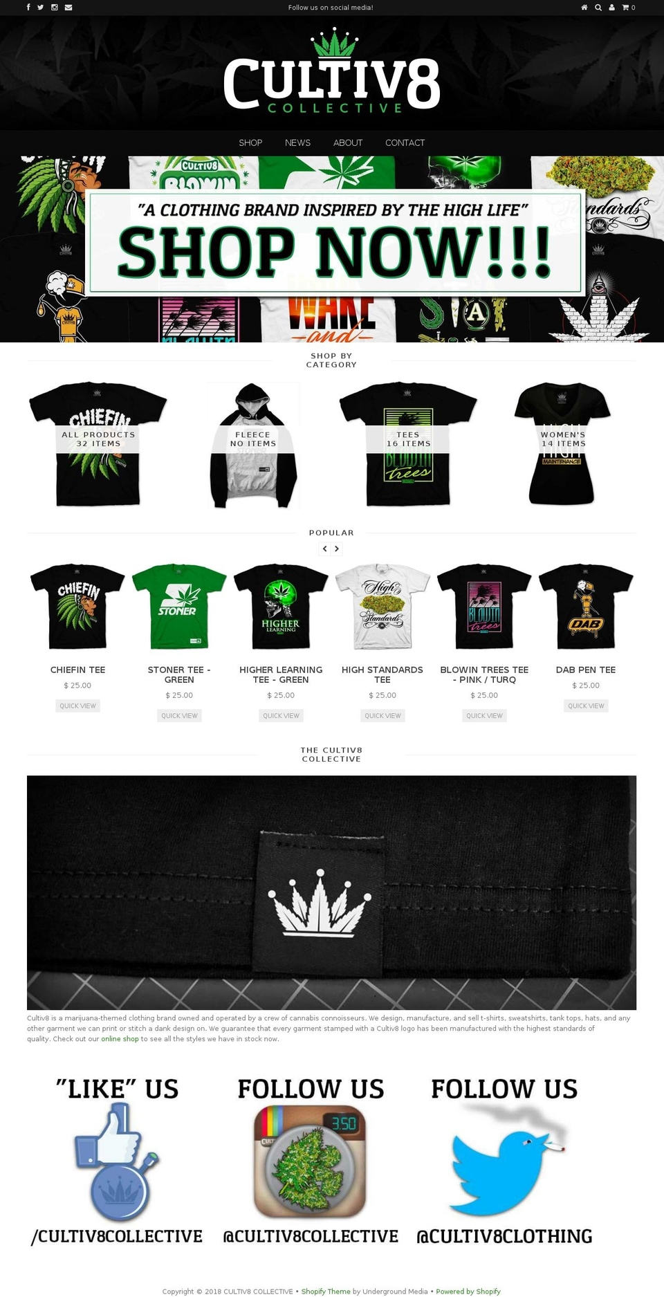 cultiv8collective.com — Shopify storefront screenshot