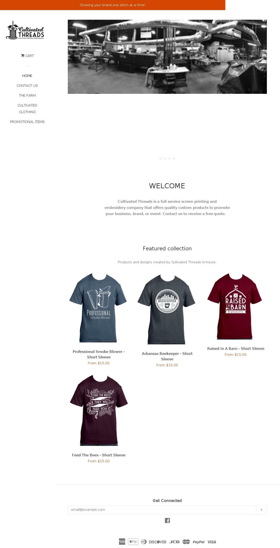 cultivatedthreads.com — Shopify storefront screenshot