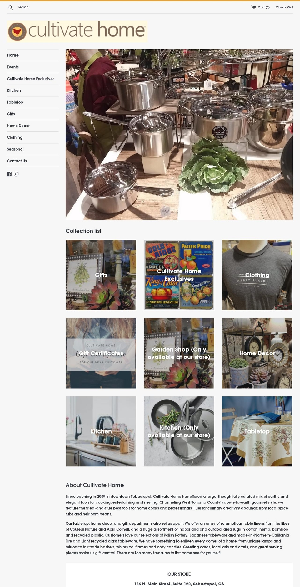 cultivatehome.com — Shopify storefront screenshot