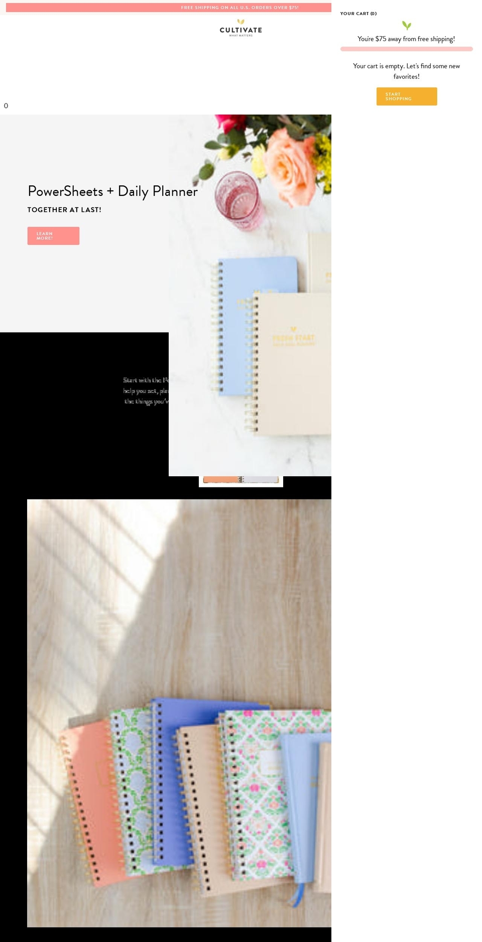 cultivatewhatmatters.com shopify website screenshot