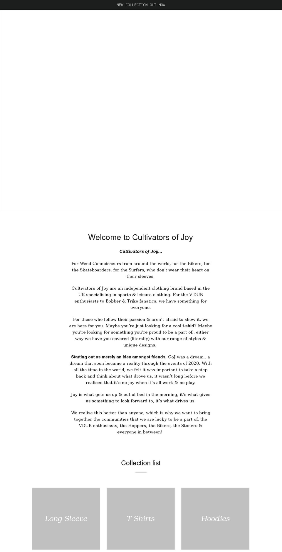 cultivatorsofjoy.com shopify website screenshot
