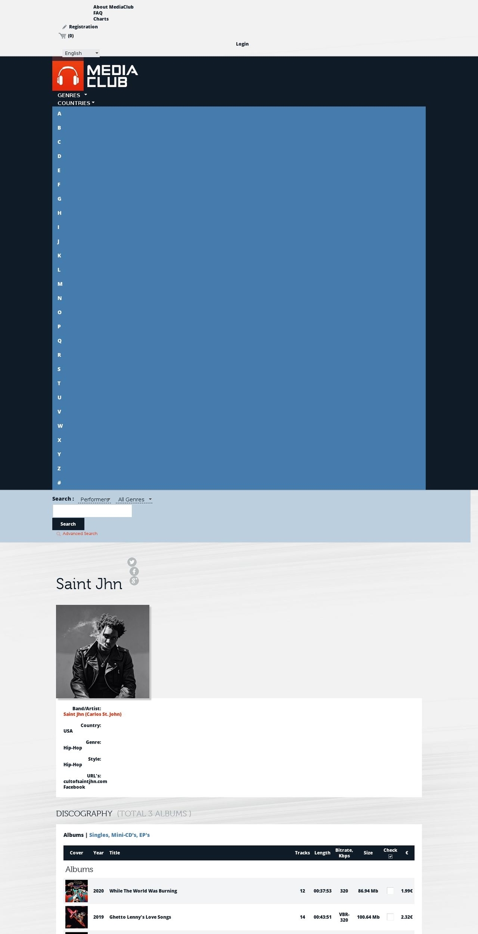 cultofsaintjhn.com — Shopify storefront screenshot