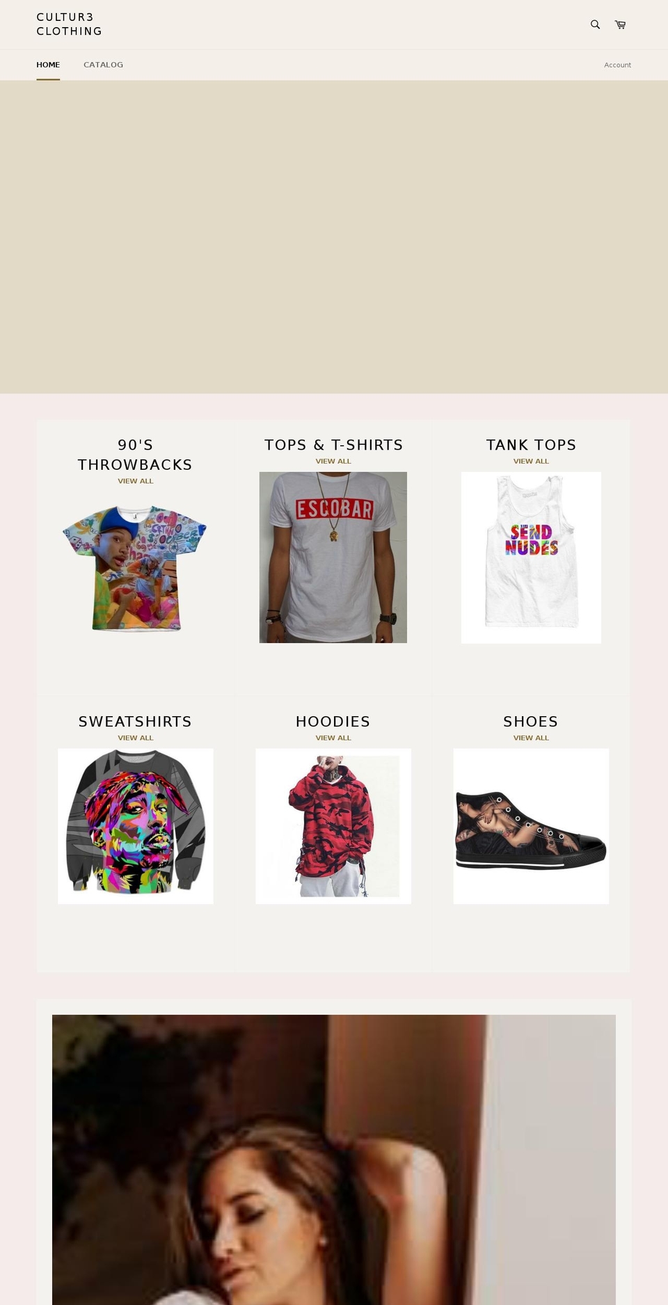 cultur3clothing.com — Shopify storefront screenshot