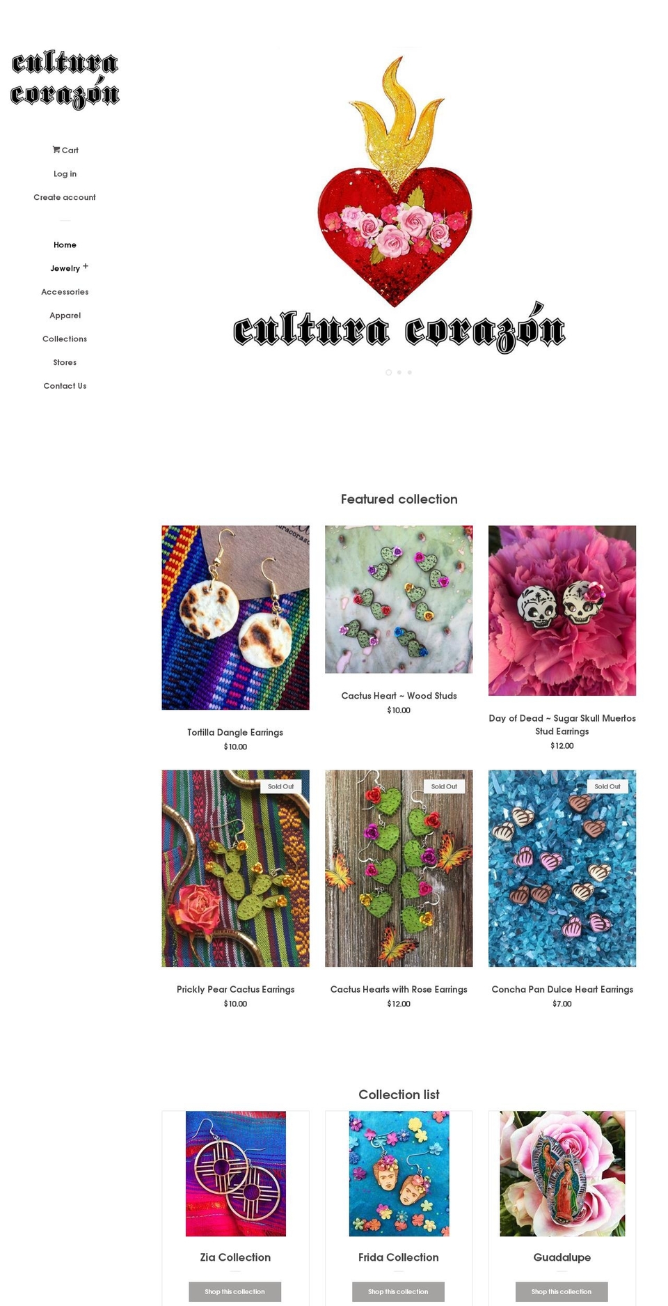 culturacorazon.com — Shopify storefront screenshot