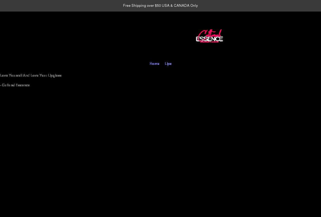 culturalessencecosmetics.com shopify website screenshot