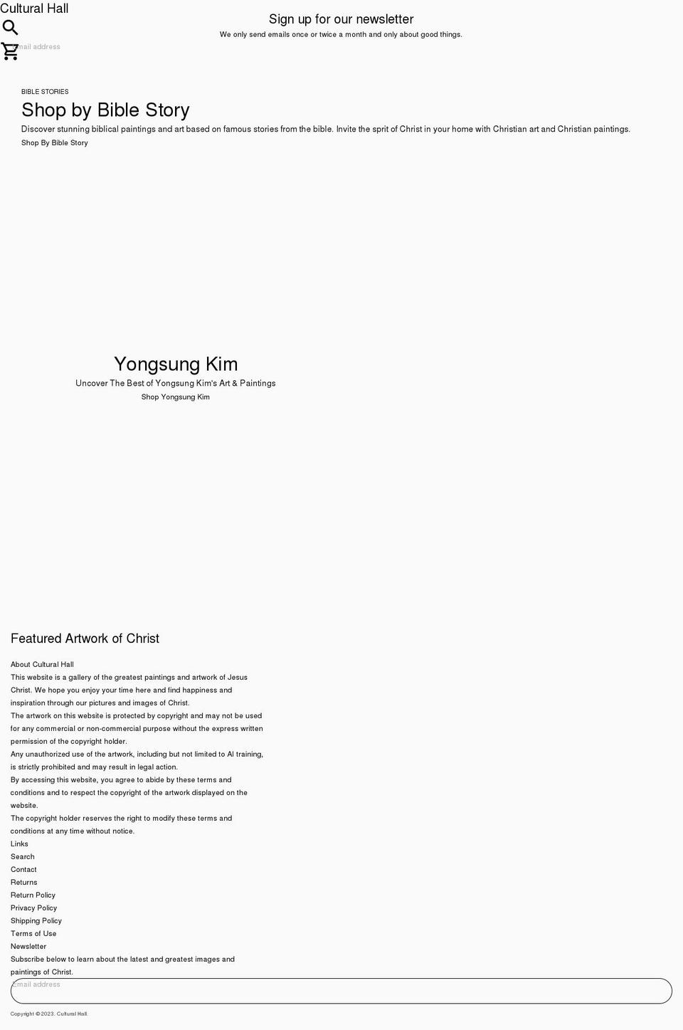culturalhall.com shopify website screenshot