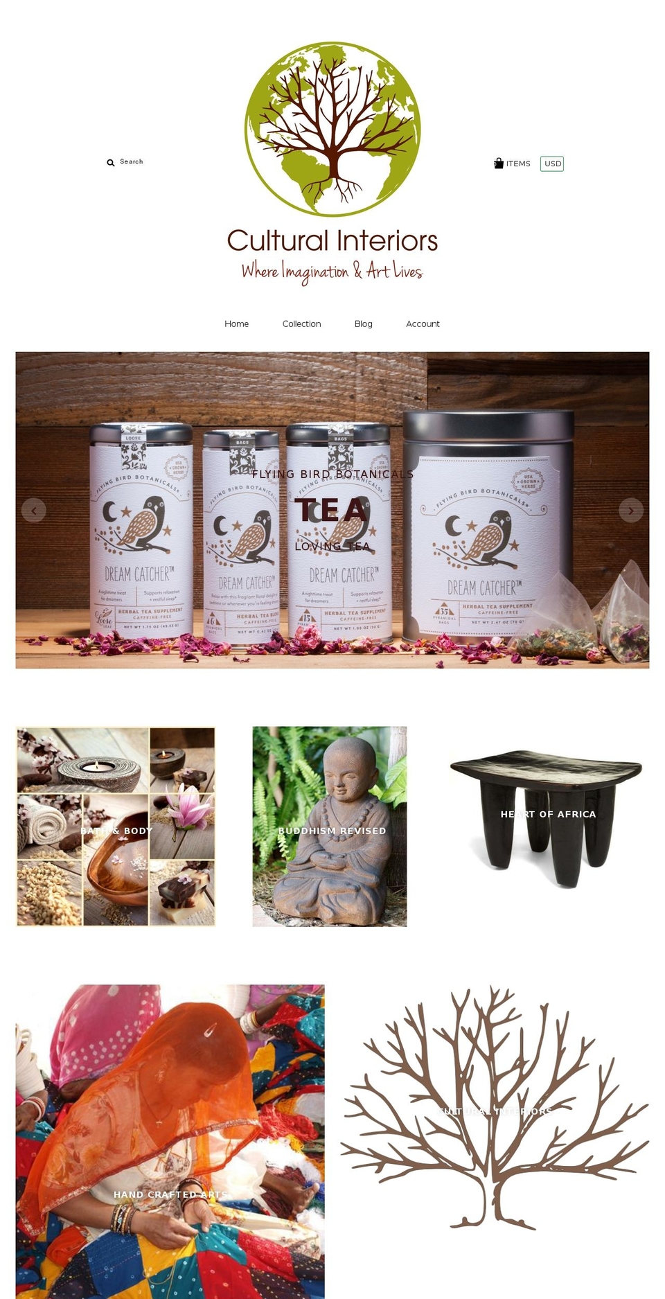 culturalinteriors.com shopify website screenshot