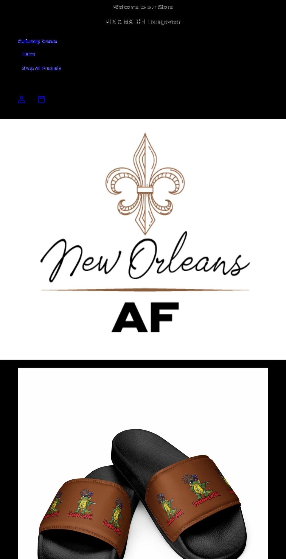 culturallycreole.com shopify website screenshot