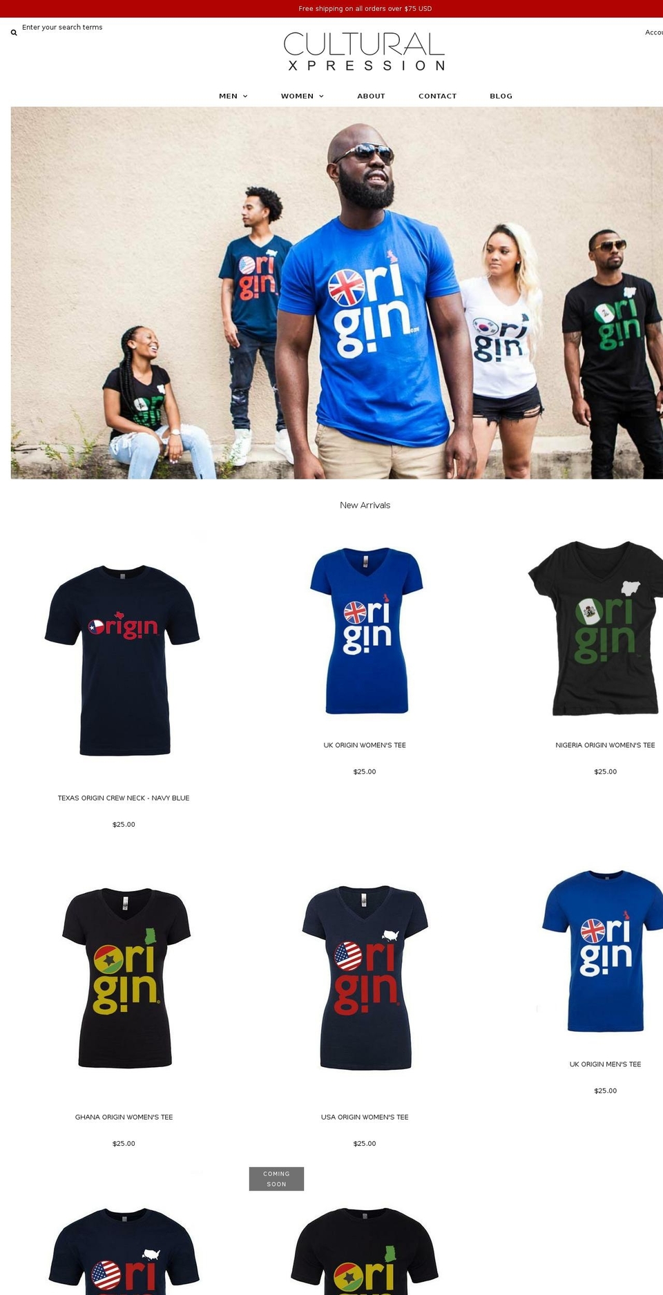 culturalxpression.com — Shopify storefront screenshot