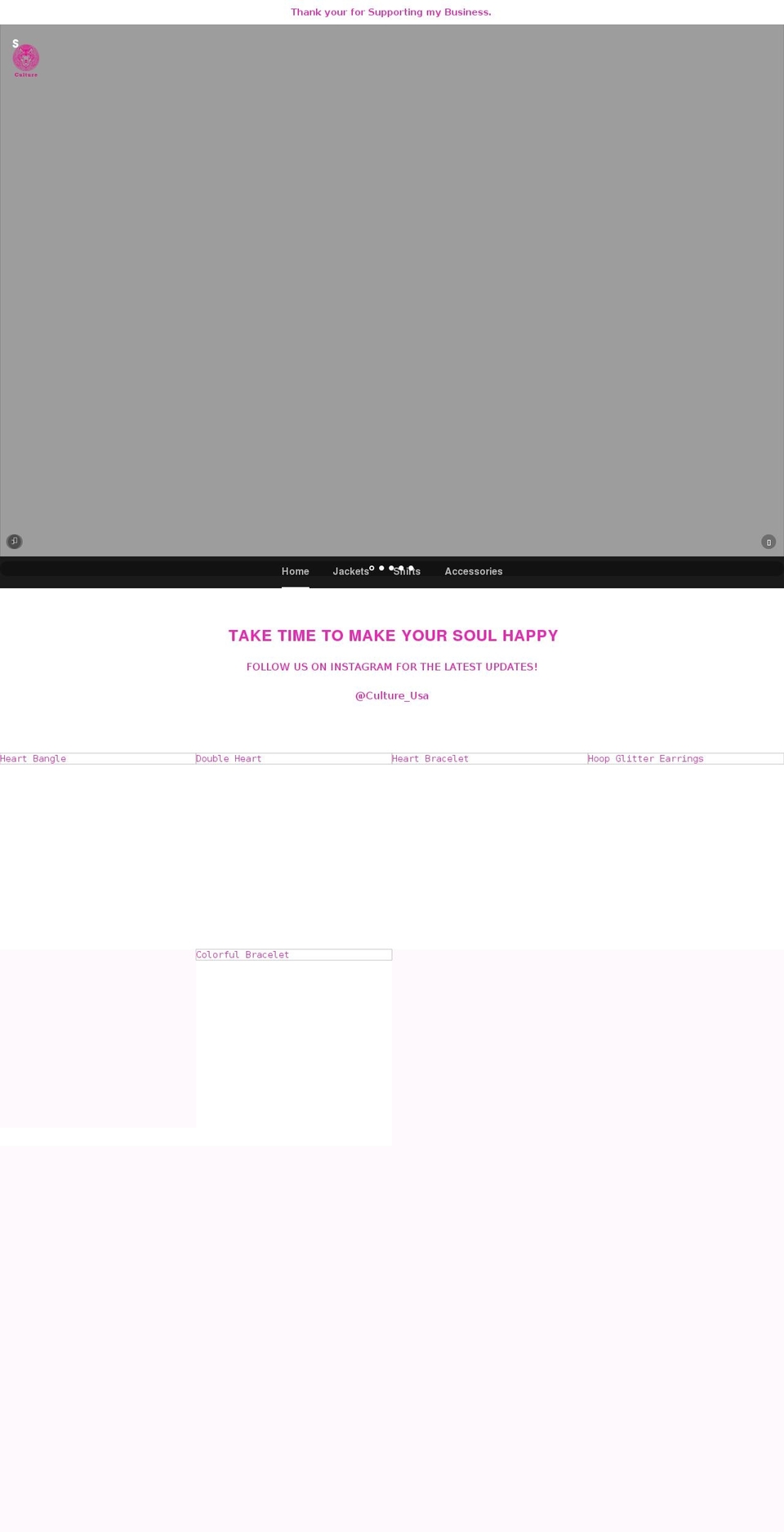 culture-usa.com shopify website screenshot