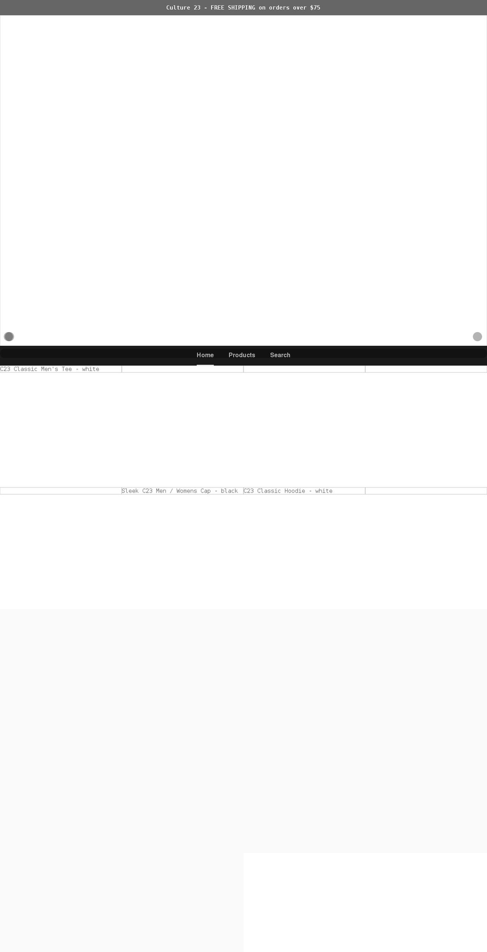 culture23.com shopify website screenshot