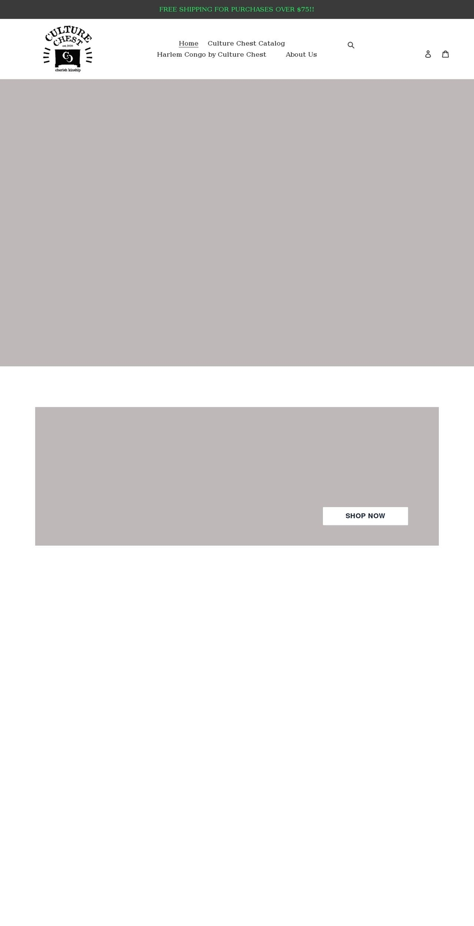 culturechest.com shopify website screenshot