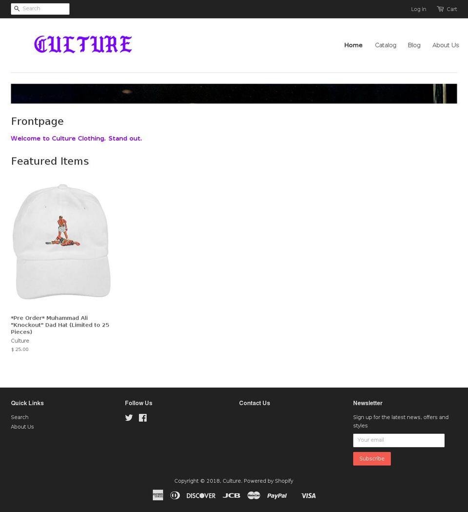 cultureclothes.org shopify website screenshot