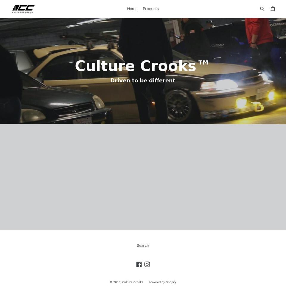 culturecrooks.com — Shopify storefront screenshot