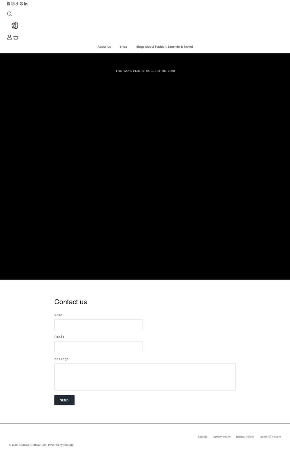 cultureculturelife.com shopify website screenshot