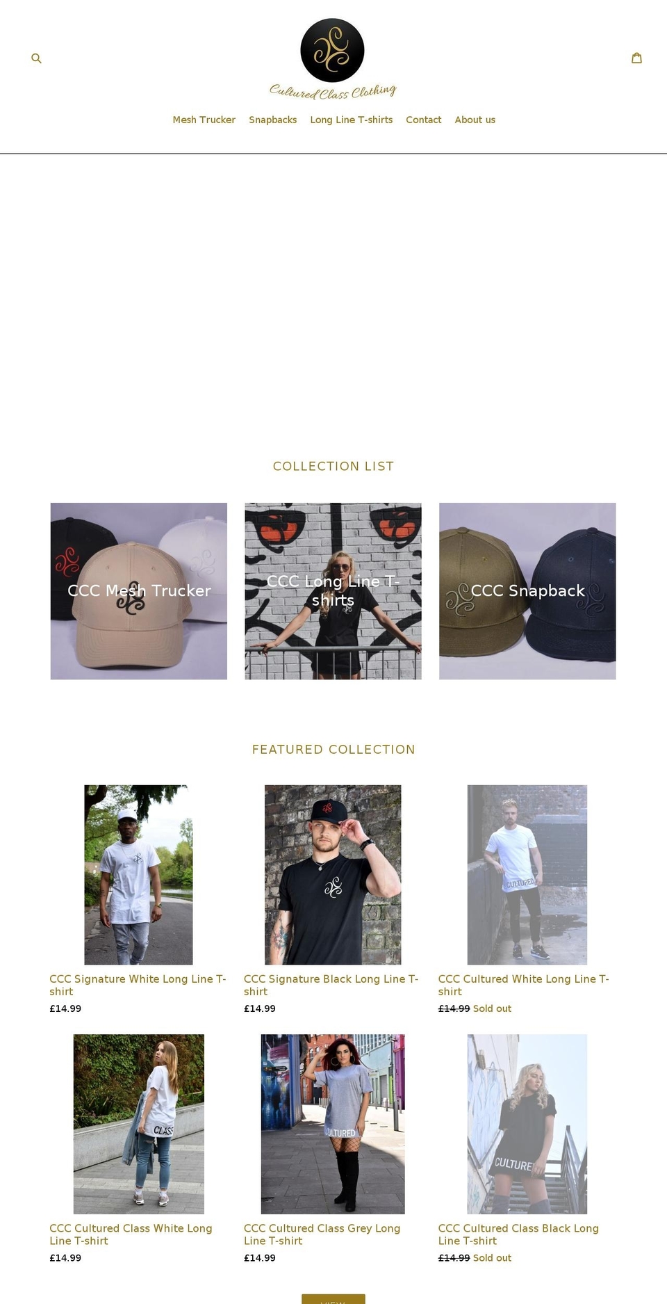 culturedclassclothing.com — Shopify storefront screenshot