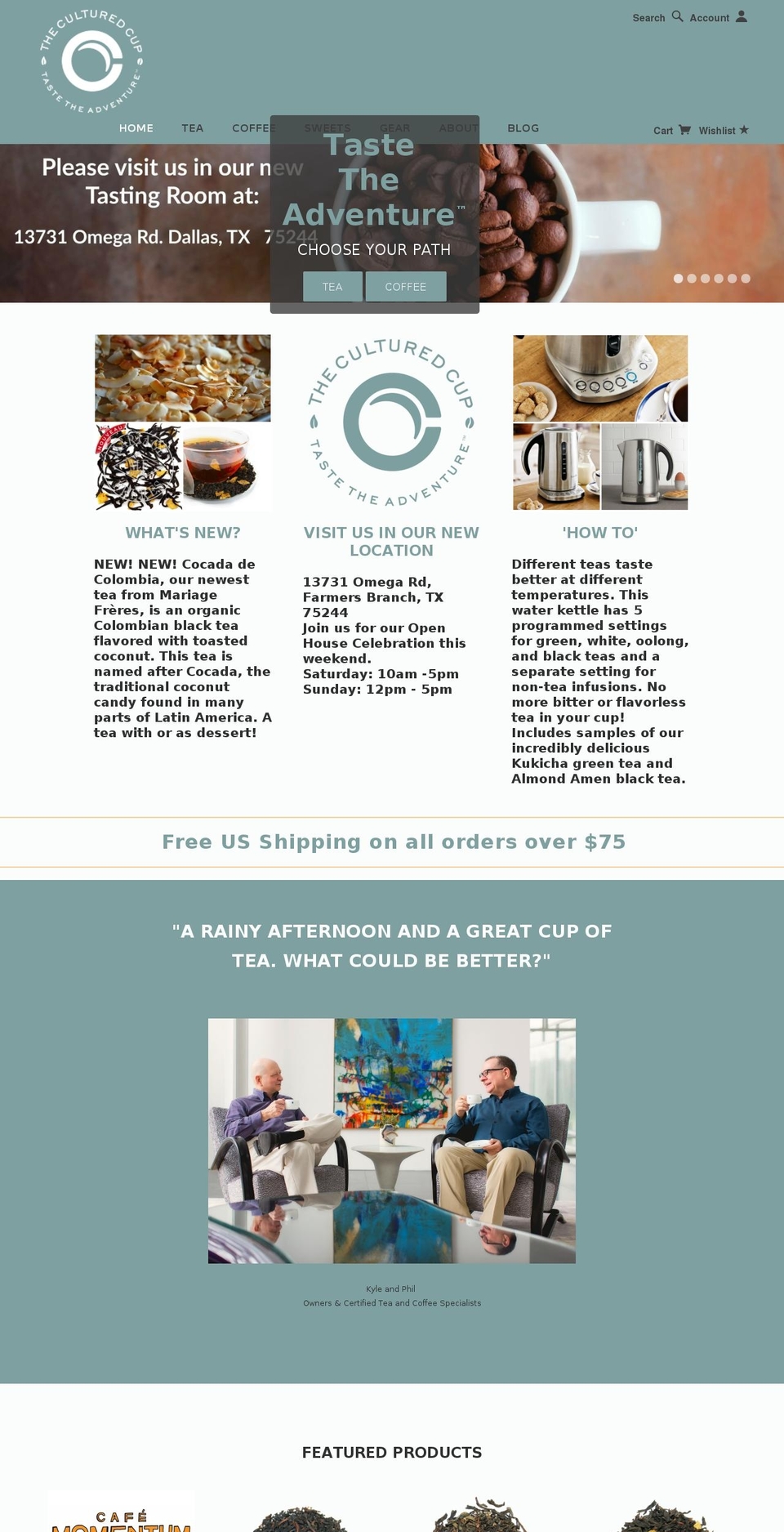 culturedcup.net shopify website screenshot