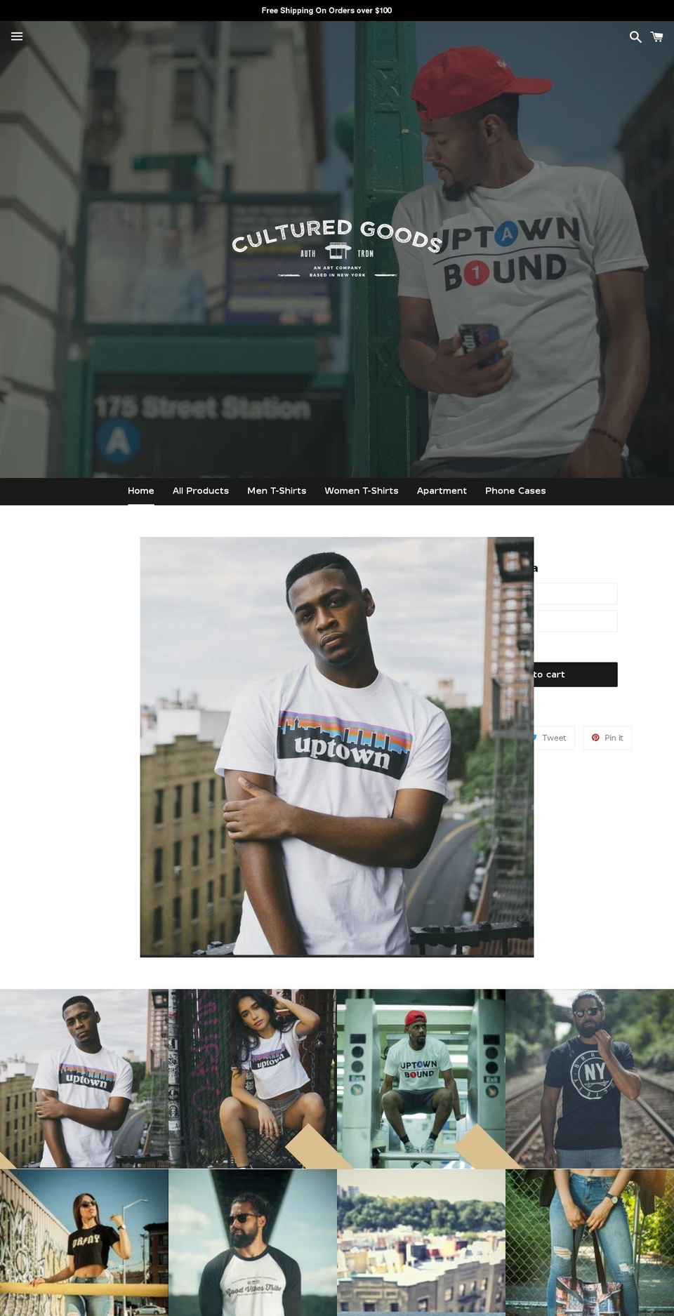culturedgoods.com — Shopify storefront screenshot