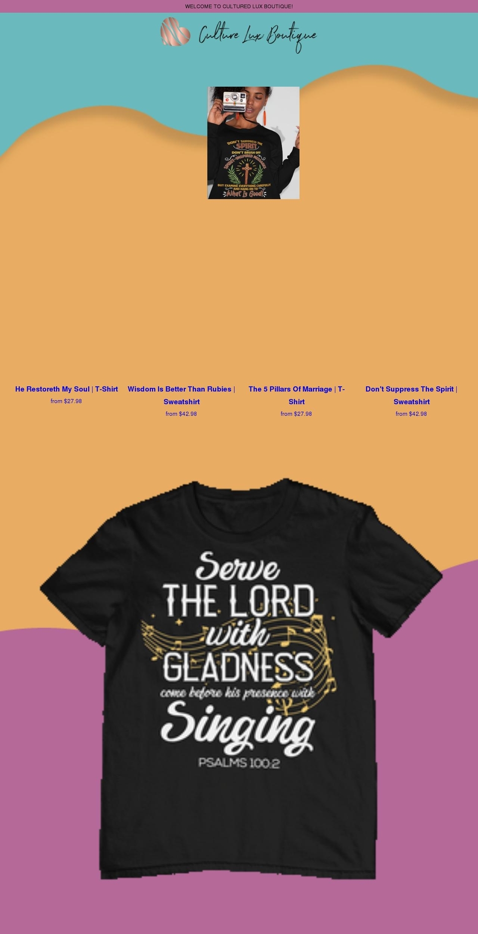 culturedluxboutique.com shopify website screenshot