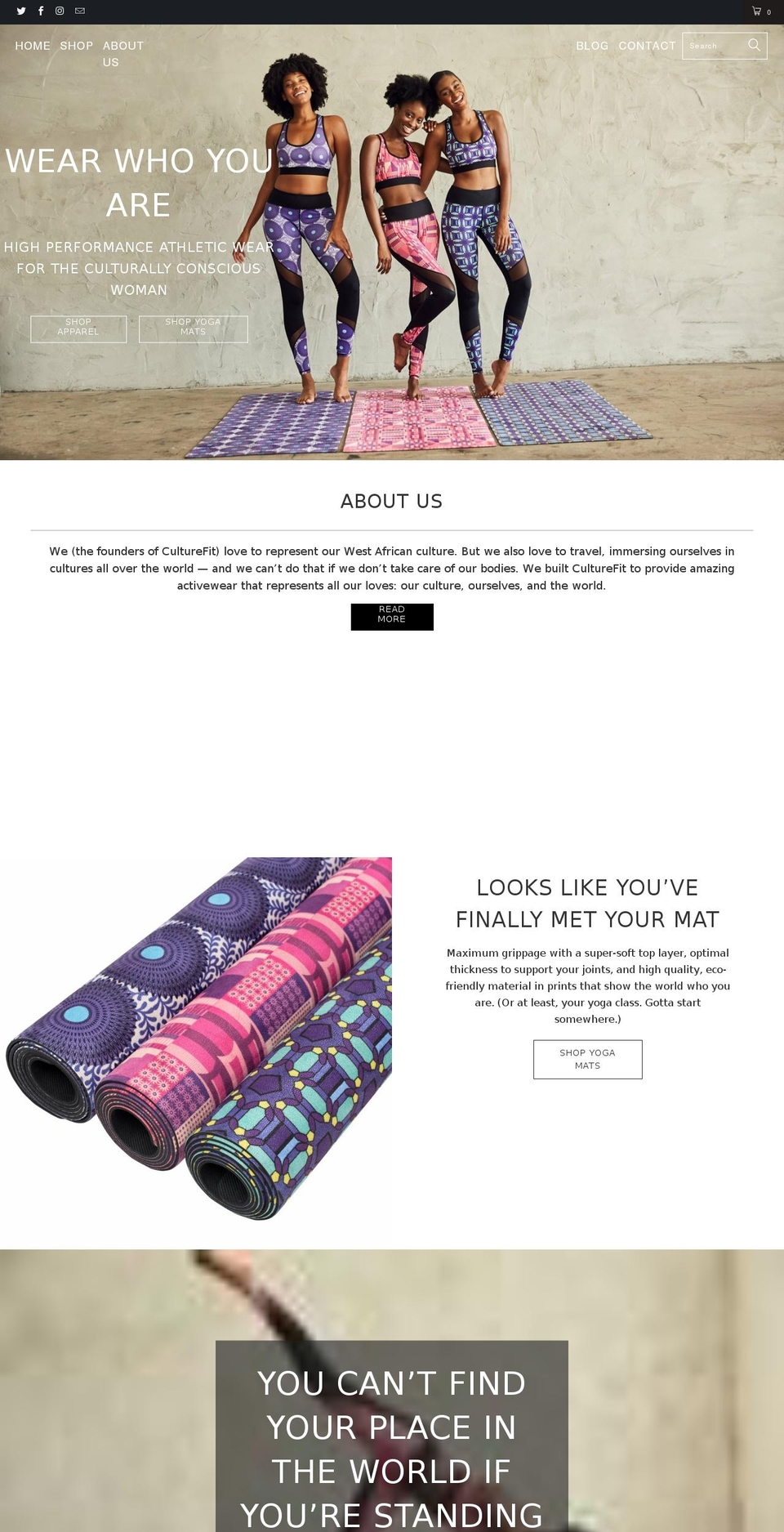 culturefitclothing.com — Shopify storefront screenshot