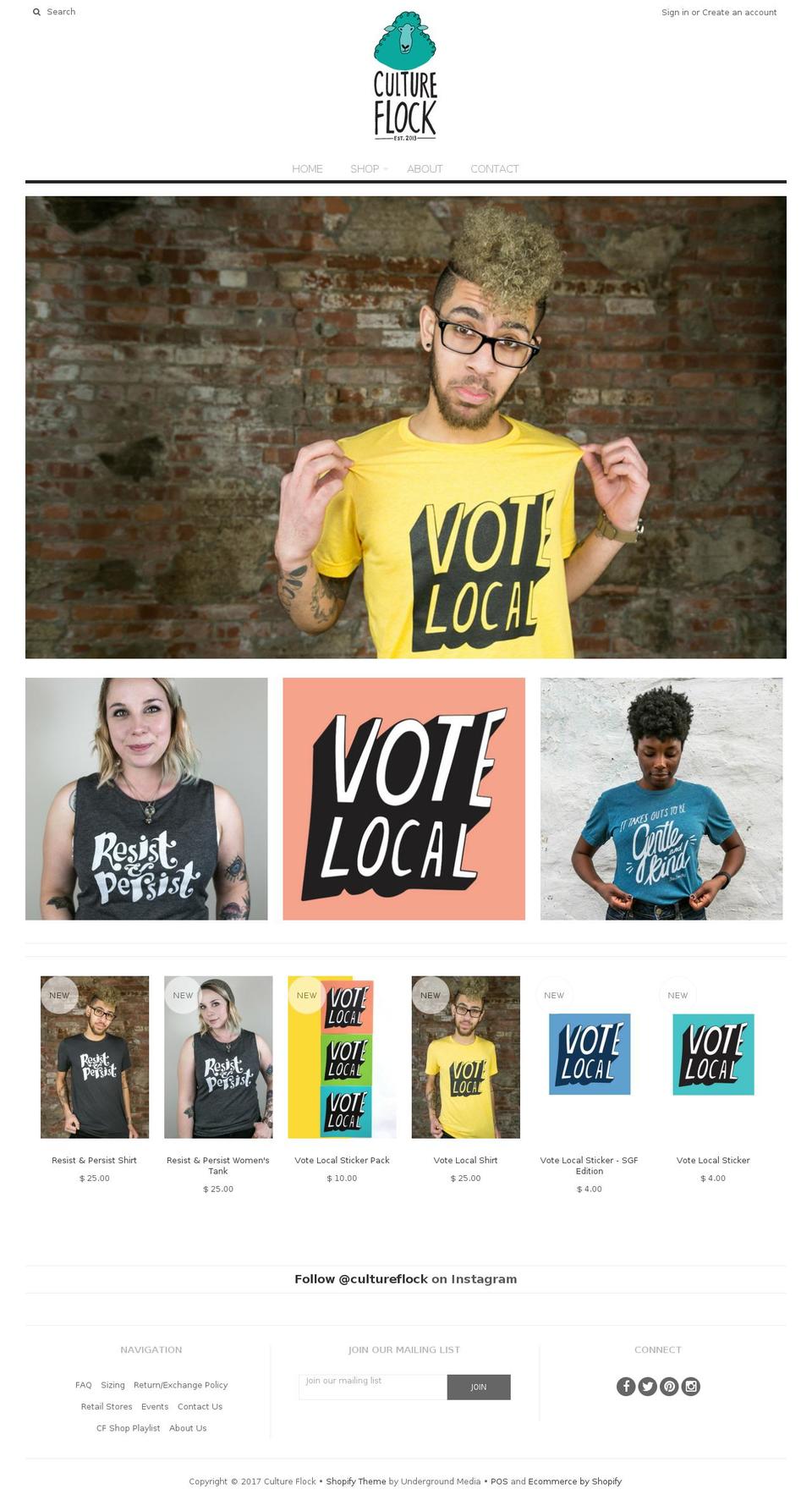 cultureflock.com shopify website screenshot