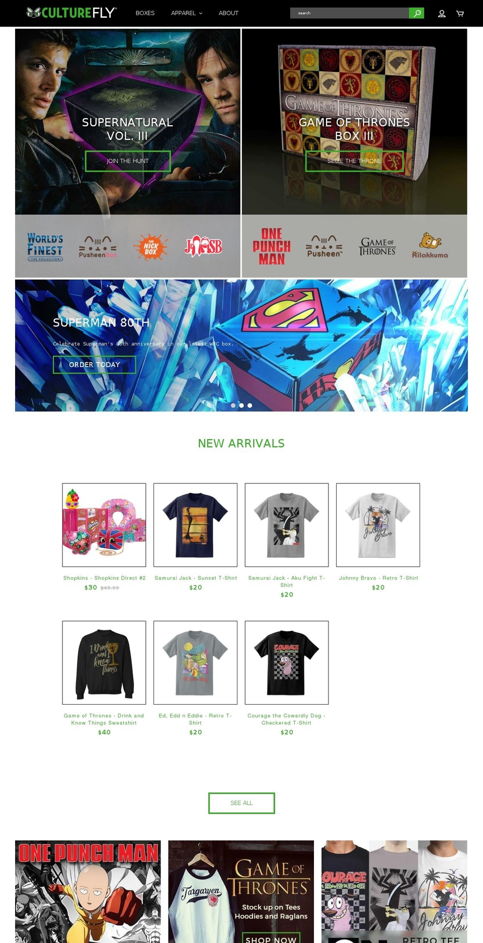 culturefly.myshopify.com shopify website screenshot