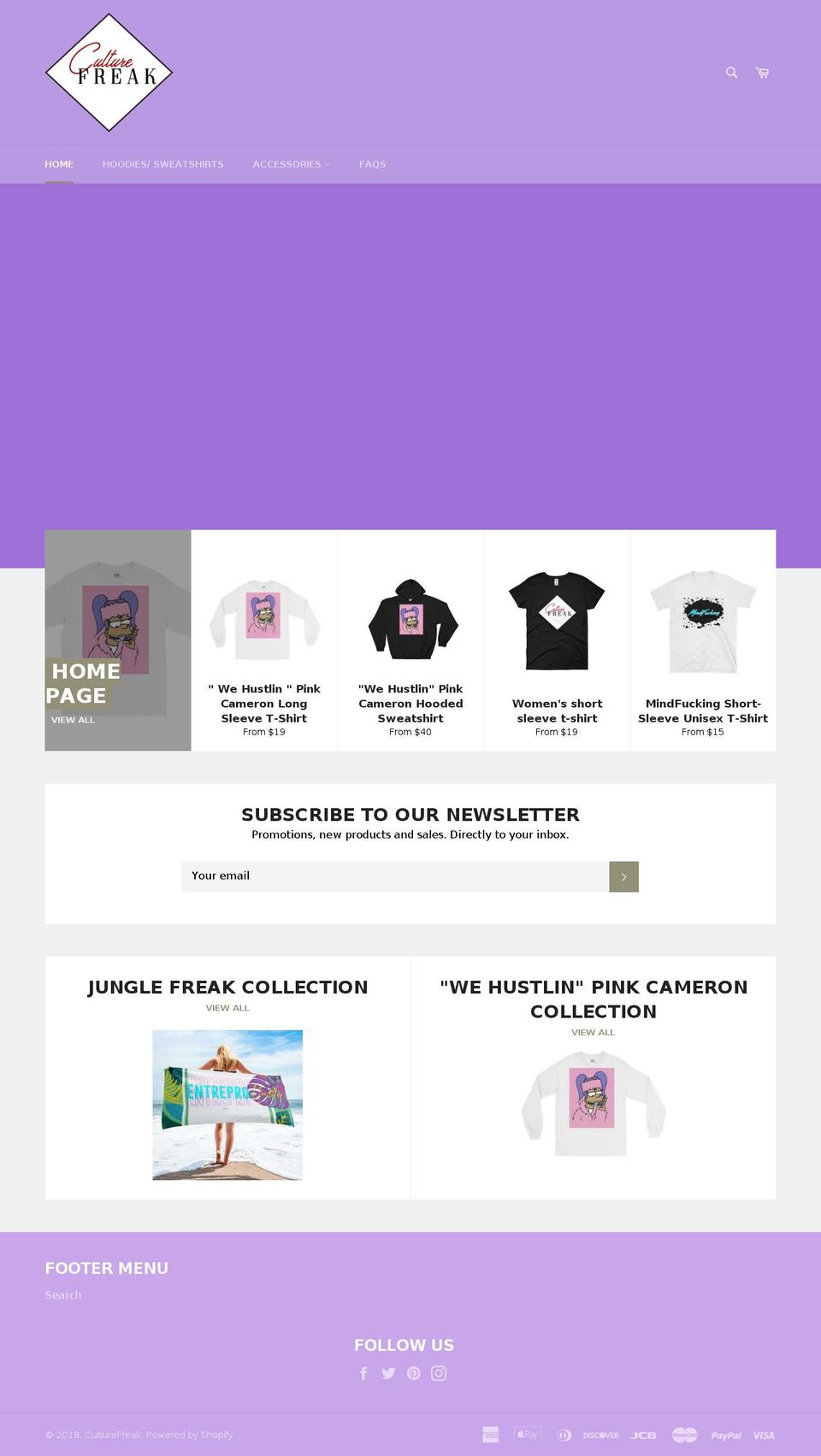 culturefreakapparel.com — Shopify storefront screenshot