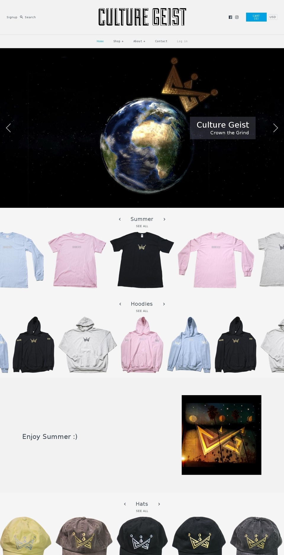 culturegeistlife.com — Shopify storefront screenshot
