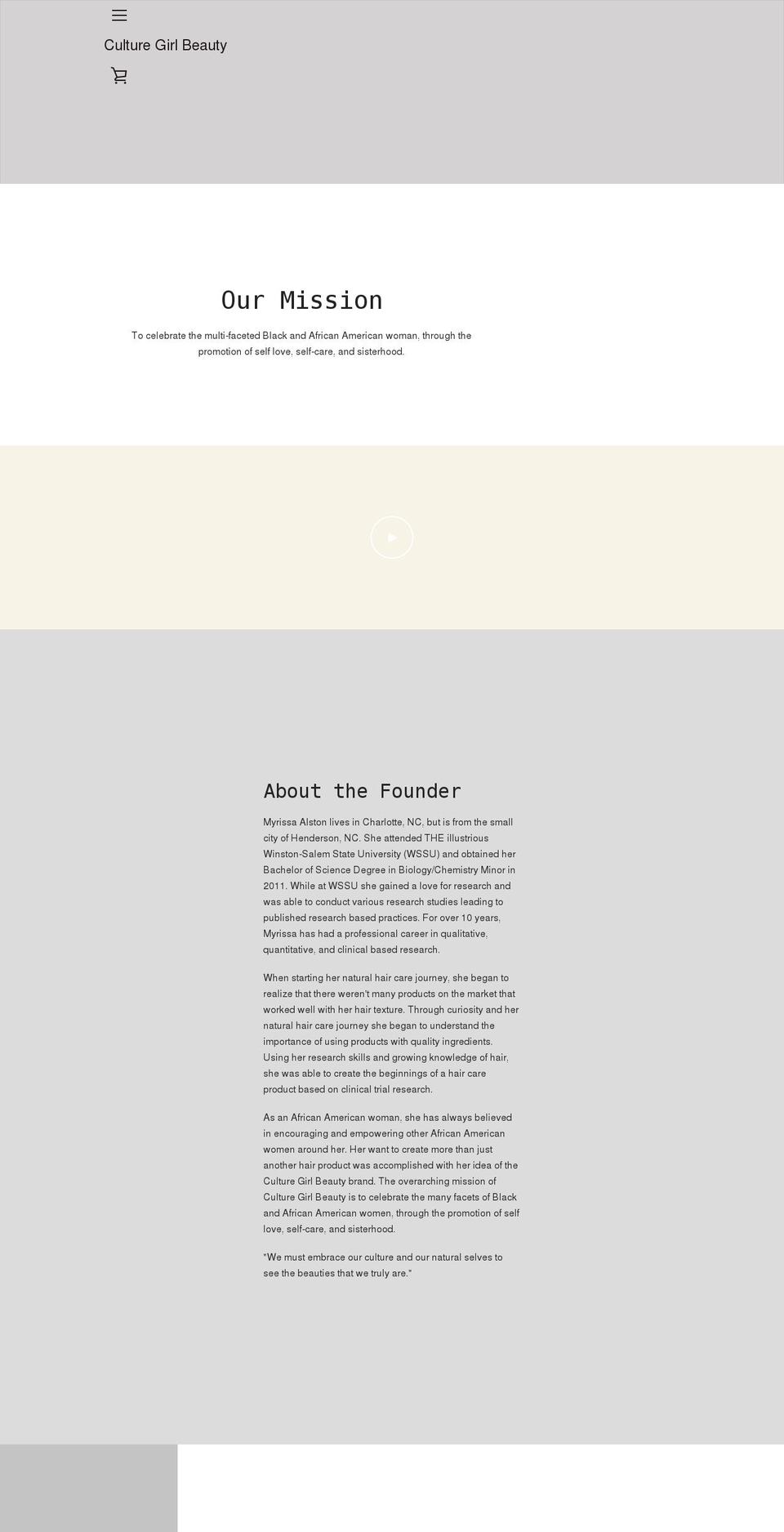 culturegirlbeauty.com shopify website screenshot