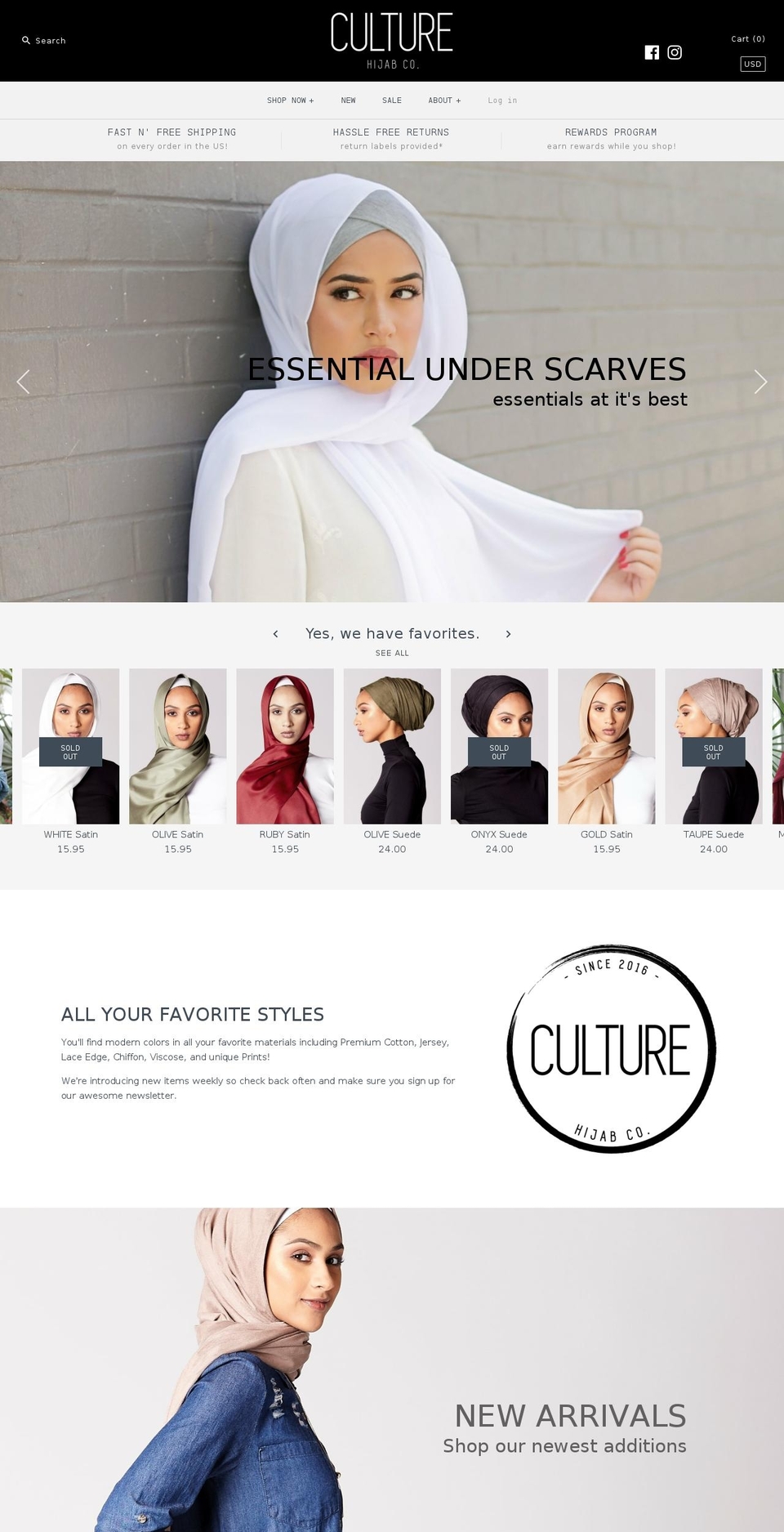 culturehijab.com shopify website screenshot