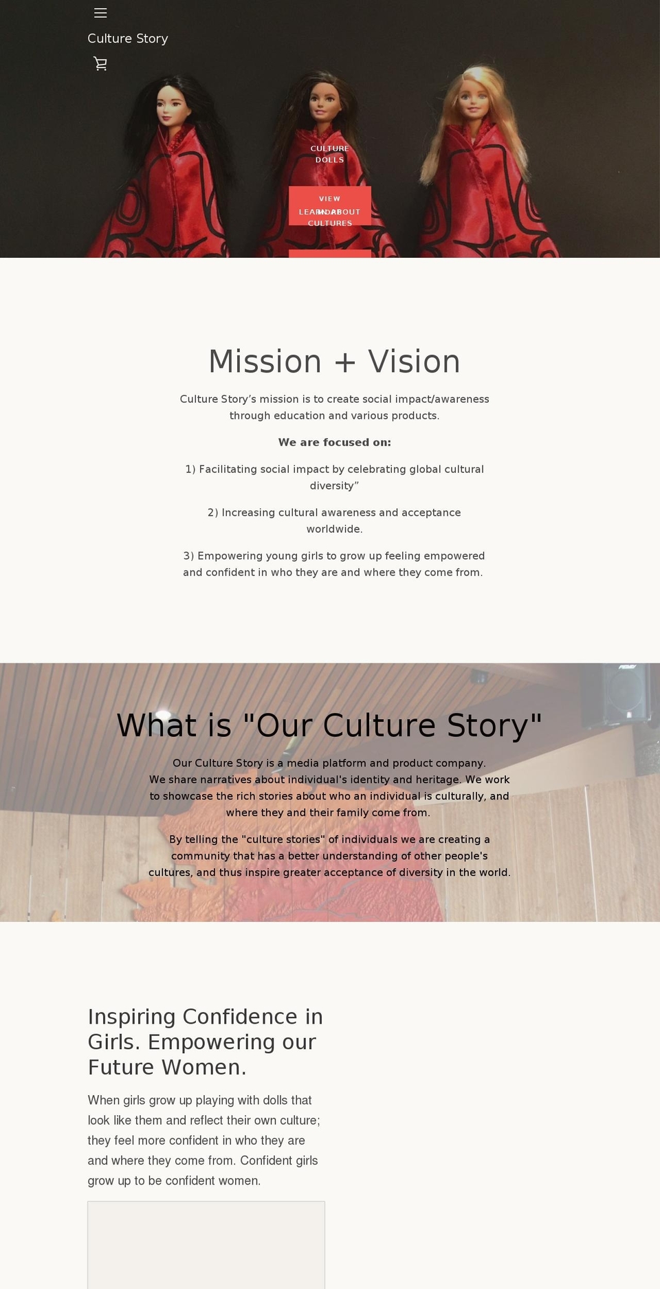culturestory.org shopify website screenshot