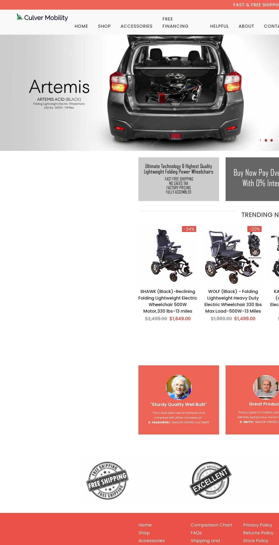 culvermobility.com shopify website screenshot