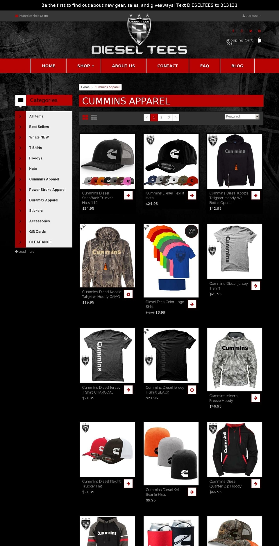 effect Shopify theme site example cumminsgear.com