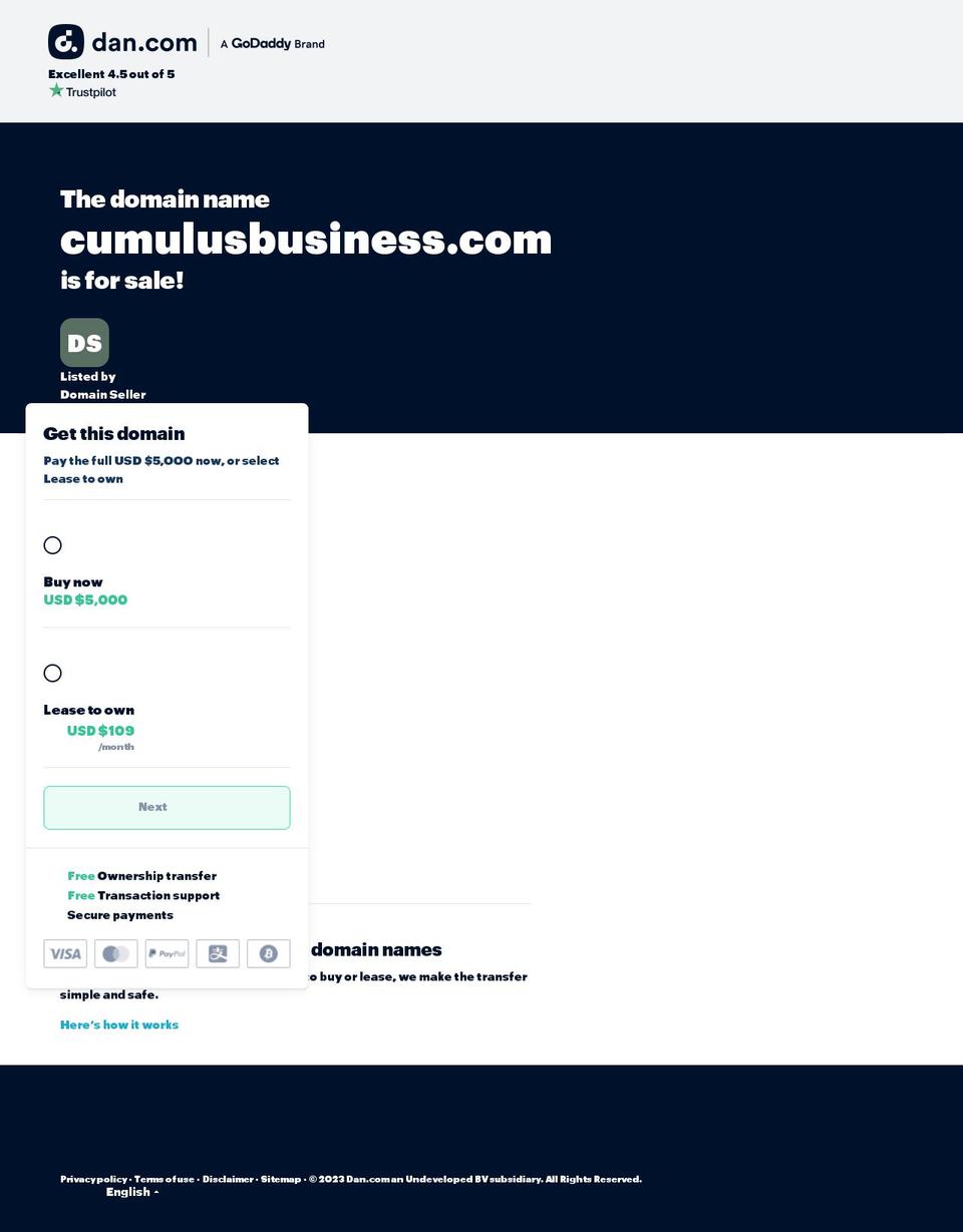 cumulusbusiness.com — Shopify storefront screenshot